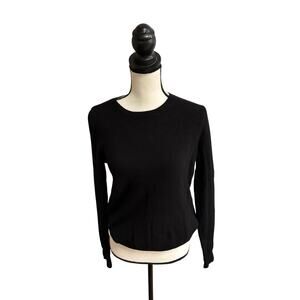 Banana Republic Black Crewneck Sweater Women’s Small 100% Cashmere